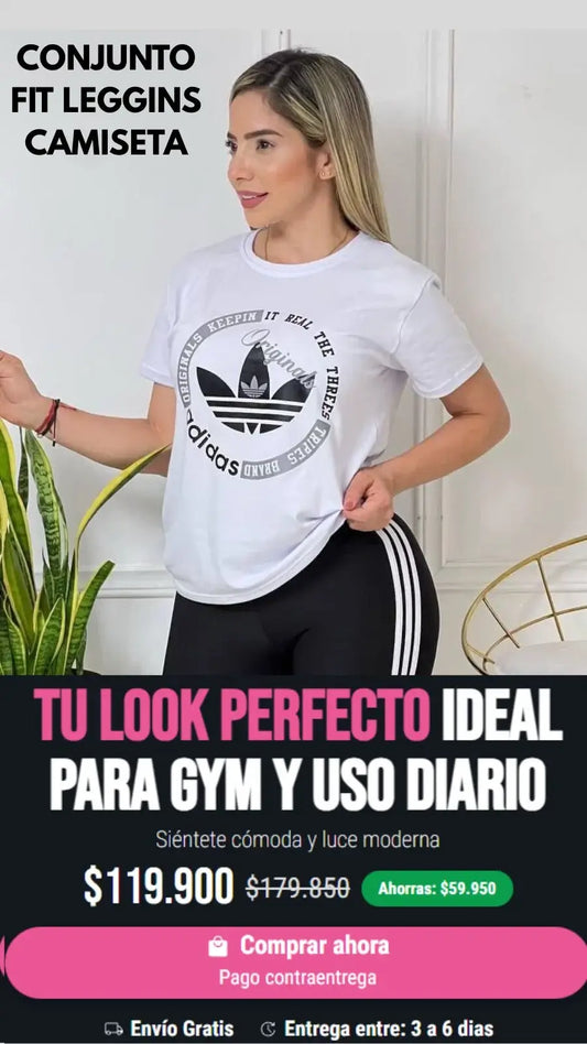 CONJUNTO FIT LEGGINS CAMISETA